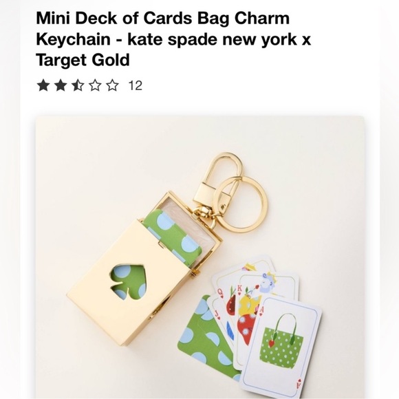 Kate spade x Target mini deck of cards bag charm keychain NWT - Picture 3 of 9